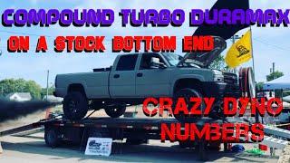 COMPOUND TURBO DURAMAX DYNO RUN - WILL IT BLOW?