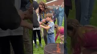 Cheeky Prince Louis makes a grab for marshmallows during the Big Help Out