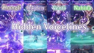 HIDDEN VOICELINES WHEN SCARAMOUCHE BOSS DEFEAT ARCHONS??? Genshin Impact