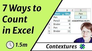 7 Ways to Count in Excel - Quick Overview