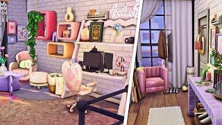 Youtubers Loft Apartment  The Sims 4 Pastel Pop Kit Speed Build