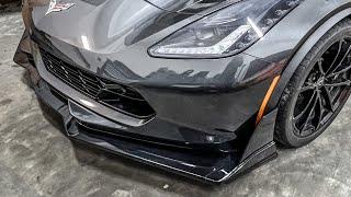 HOW INSTALL C7 CORVETTE FRONT SPLITTER AND WINGLETS 3.5