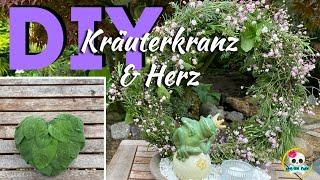 DIY - ROSMARINKRANZ - GANZ FIX Kräuterkranz & Herz selber machen  duftende TISCHDEKO  TÜRDEKO