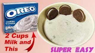 OREO Cookies N Creme Pudding - Super Easy Directions - 2 Minute Recipe