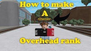 How to make a overhead gui rank - Roblox scripting