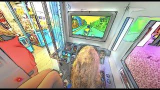 360 VR - CARTOON - Playing in the Arcade at Thorpe Park in Cleethorpes