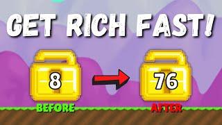 GROWTOPIA HOW TO GET RICH  IN 2021 FAST AND EASY  INSANE PROFIT WITH MASSING  TriggerFear