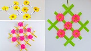 3 Colorful Paper Wall Hanging  How To Make Wall Decor  Flower Wall Hanging  DIY Home Decor Ideas