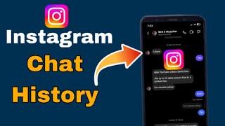 How To Export Instagram Chat  How To See Instagram Chat history