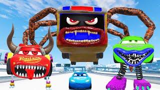 Live Epic Escape From Lightning McQueen Eater Monsters  McQueen VS Lightning McQueen  BeamNG.Drive