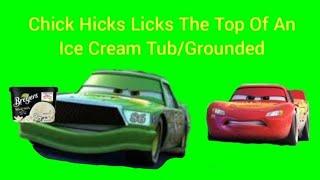 Chick Hicks Licks The Top Of An Ice Cream TubGrounded