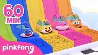 Learn Colors with Baby Shark and more  Baby Car Color Slide for Kids  Pinkfong Colors for kids