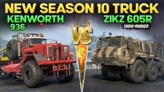 New Kenworth 963 Season 10 Truck VS ZikZ 605R in SnowRunner Everything You Need to Know