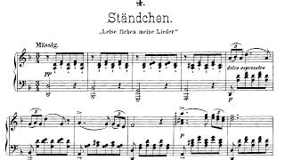 Schubert - Ständchen Serenade piano solo version - with score