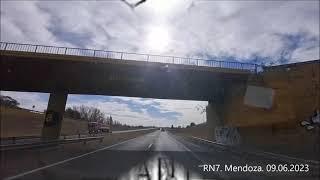 Tramo sobre la RN40 desde el Puente de Ruta 7 hasta Puente Quintana. Mendoza. 09.06.2023