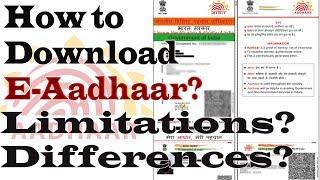 How To Download E-Aadhaar?  VID  Limitations Differences - All About E-Aadhaar