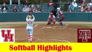 Houston vs #11 Texas A&M Softball Game Highlights April 23 2024