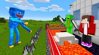 JJ and Mikey VS HUGGY WUGGY CHALLENGE in Minecraft  Maizen Minecraft