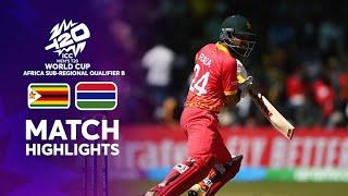 Zimbabwe hit T20I record 344 vs Gambia  Highlights  Mens T20WC Sub-Regional Africa Qualifier B