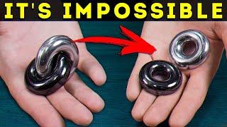 STEEL DONUTS  IMPOSSIBLE PUZZLE  Is it possible to solve?