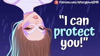 Cute Superhero Girl Gets a Crush On You Rainy Night Sitting on a Rooftop Meet Cute Banter