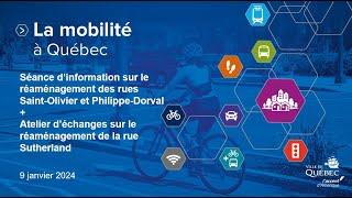 Réaménagement des rues Saint-Olivier Philippe-Dorval et Sutherland - 2024 - Participation citoyenne