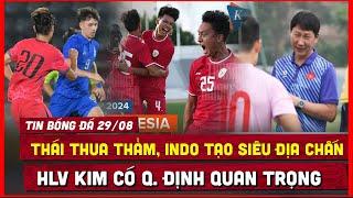  TIN BÓNG ĐÁ 298  THÁI LAN THẢM BẠI INDONESIA TẠO ĐỊA CHẤN HLV KIM CÓ QUYẾT ĐỊNH QUAN TRỌNG