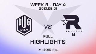 DK vs KT Highlights ALL GAMES LCK Summer Split 2021 W8D4  DWG KIA vs KT Rolster