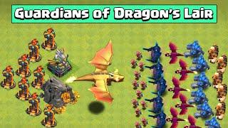 DRAGONS LAIR VS FULL ARMY OF ALL TROOP  CLASH OF CLANS