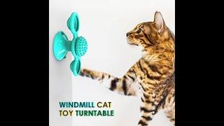 BuyBest Windmill Cat Toy Turntable Feeding Kit for Kitty