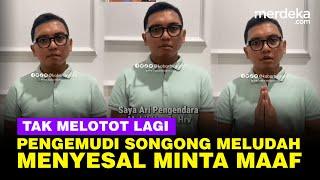 Tak Melotot Lagi Pengemudi Songong Ludahi Pengendara Wanita Menyesal Minta Maaf