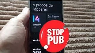 Supprimer pub xiaomi miui 14