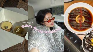 San Francisco food vlog  coffee pastries pizza korean food
