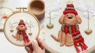 Christmas party New embroidery tutorial with PDF Pattern for beginners