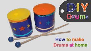 How To Make Drums At Home In 5 Minutes  كيفية عمل  الدرمز في البيت