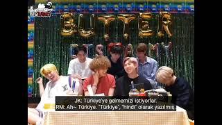 BTS Butter yayınında Türkiye yerine hindi yazan hayranın yorumunu okuyor Türkçe Altyazılı