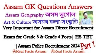 Assam GK for ADRE 2.0  Assam Geography Questions  Art and Culture of Assam  Assam GK Questions