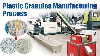 Plastic Granules Manufacturing Process  Effective Plastic Film Recycling Line in Action