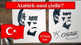 Atatürk nasıl çizilir? 23 Nisan özel