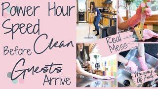 SPEED CLEANING FOR GUESTS  POWER HOUR CLEAN WITH ME UK BEFORE VISITORS ARRIVE  MUMMY OF FOUR