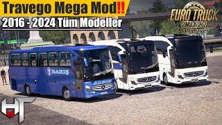 TRAVEGO MEGA MOD  2016 - 2024 TÜM MODELLER TEK MODDA  HVT EKİBİ İLE MULTIPLAYER KONVOY 