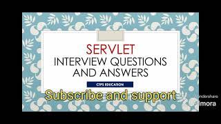 Servlet interview questions and answers  Servlet basic concepts