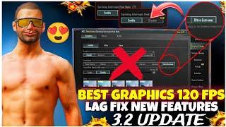 3.2 UPDATE NO MORE LAGNEW BEST GRAPHICS SETTING 120 FPSLOW-END & HIGH DEVICE BGMI 3.2 NEW FEATURES