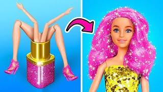 Deixei a Barbie me dar uma transformação MALUCA *ENGRAÇADO* Truques de Transformação por R-Teens