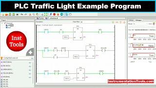 PLC Traffic Light Example Program - Red Yellow Green Lights