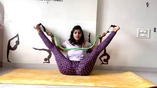 How to use resistance band for stretching - Yoga with Vaibhavlaxmi