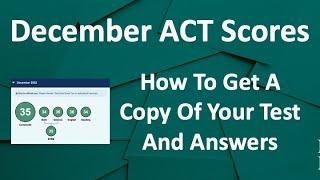 December ACT Scores Explained  Understanding Your Score Report & How To Order A Copy Of Your Test