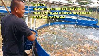 KEREN BAPAK INI AWAL BUDIDAYA IKAN NILA BIOFLOK DARI 12KOLAM SEKARANG JADI 20KOLAM