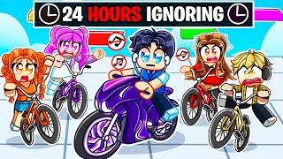 Andy IGNORES EVERYONE For 24 Hours In Roblox BIKE OBBY