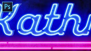 Neon Sign Text Effect  Photoshop Tutorial with Free Textures